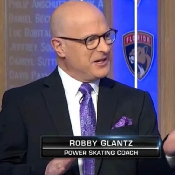 CCM Robby Glantz int’l power skating hokey jersey (autograph) sz S purple color - Picture 4 of 10